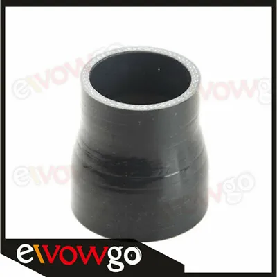 Black 2.75  To 2'' ID Turbo Reducer Straight Silicone Hose Coupler Pipe 3Ply  • $8.17