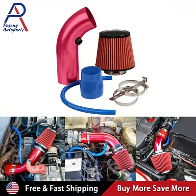 3  Car Cold Air Intake Filter Induction Kit Pipe Aluminum Power Flow Hose System • $26.79