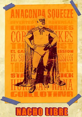 Nacho Libre WALL POSTER AKA Frey Tormenta Lucha Libre Mask (SZ: A4 A3 A2 A1 A0) • $11.18