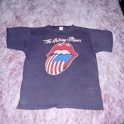  Rolling Stones 1981 Tour T- Shirt Size Large Vintage Collectable Rare • $165