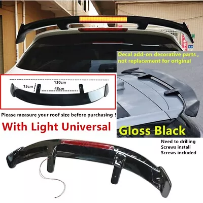 W/Light Painted Fits SUV Hatchback Variant Rear Boot Roof Spoiler Wing Universal • $87.73