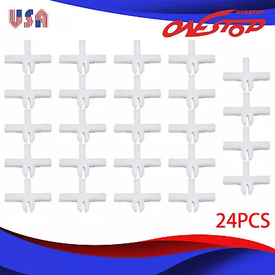 $22.39 • Buy 24 Trim Protective Clip White For 1985-1993 VW Cabriolet 1.8L 1781CC 155853585