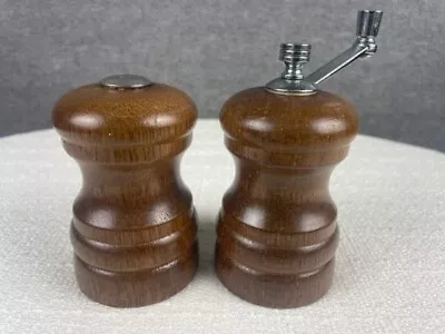 Olde Thompson Salt And Pepper Mill Wood Vintage Retro MCM 4” • $16