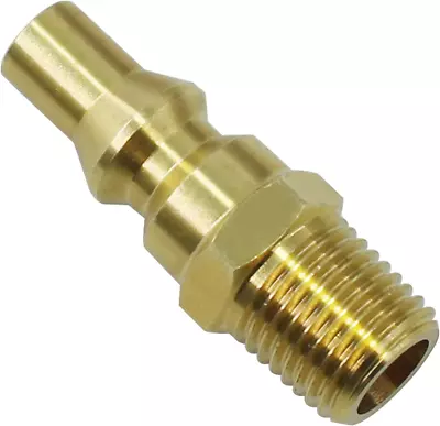 MENSI Propane Gas Quick Connect Adapter 1/4  NPT Full Flow Brass Male Plug Kit F • $10.33