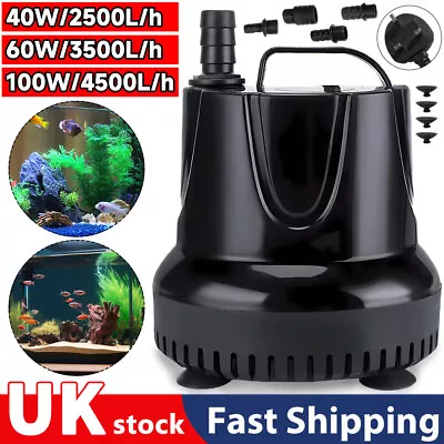 Fountain Aquarium DC 12V Brushless Pump Fish Pond Submersible Water Pump 4500L/H • £8.98