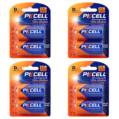 2/4/6/8PCS LR20 Alkaline D Cell Batteries 1.5V Battery For Flashlights Radio PKC • $14.95