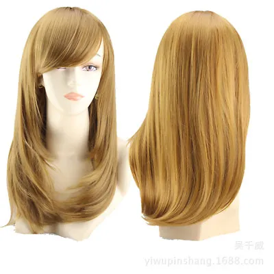 Fashion Medium-length Full Wavy Wig Cosplay Halloween Costume Anime Party Hair • $13.99