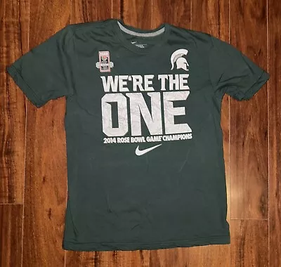 Nike 2014 Rose Bowl Michigan State Spartans T Shirt Men's Medium Graphic • $25