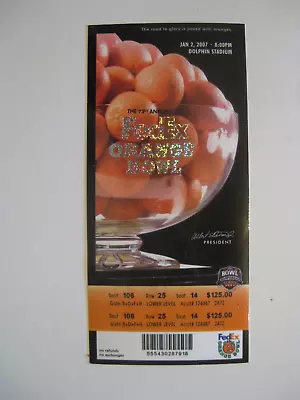 Unused Ticket: 2007 Fedex Orange Bowl Louisville Vs Wake Forest College Football • $15