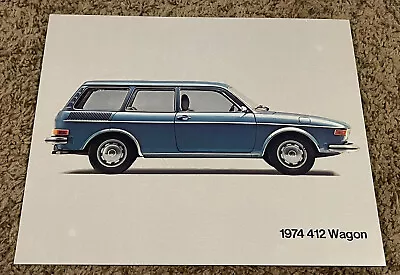 1974 VW Volkswagen 412 Wagon Sales Sheet Brochure Booklet Old Original Catalog • $10