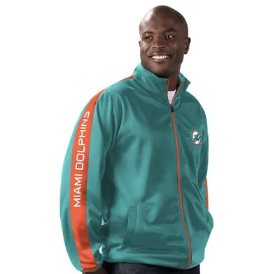 Tua Tagovailoa Miami Dolphins Jacket Mens Size XL Aqua Orange Full Zip NFL • $54.99