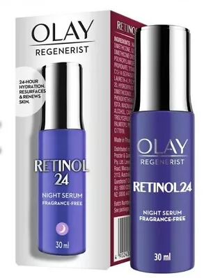 $23.95 • Buy Olay Regenerist Retinol 24 Night Serum Fragrance Free 30 Ml - FREE SHIPPING 