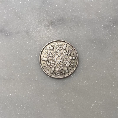 £5.99 • Buy 1931 King George V Lucky Sixpence Coin - SPINK # 4041 Silver .500 Ag Pre 1947