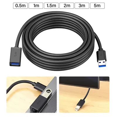 $10.36 • Buy USB 3.0 Extension Cable USB A Male To Female Cord For Hard Drive/Card Reader 5m