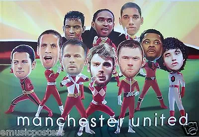 MANCHESTER UNITED  GIANT SUPERHERO PLAYERS  POSTER -Football Soccer • $19.13
