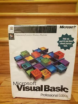 Microsoft Visual Basic  Professional Edition 4.0 For Windows 3.1 • $199.99