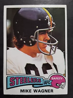 1975 Topps Mike Wagner #153 Football Card Pittsburgh Steelers • $2.50