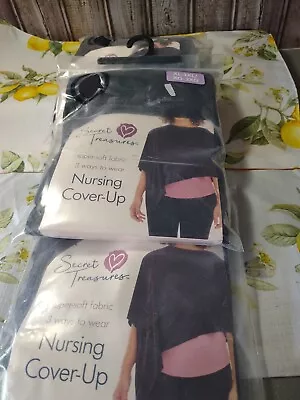 Lot Of (3) Secret Treasures Maternity Nursing Cover-Up Wrap Size XL-3XL Black • $14.80