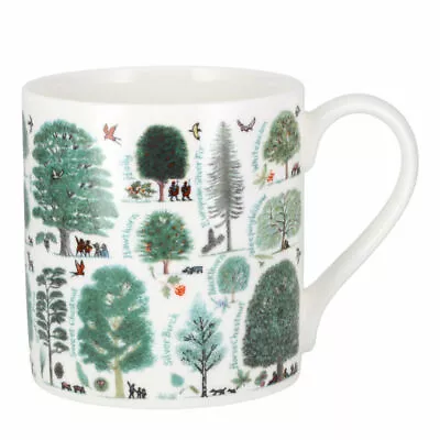 British Trees Mug McLaggan Picturemaps Nature Themed Bone China 350ml Coffee Cup • £16.50