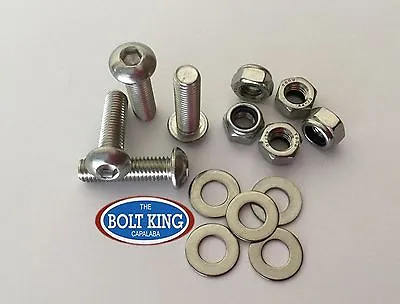 M6 Button Head Socket Screw Kit 304 Stainless Steel Bolt/nut/washer • $14.30