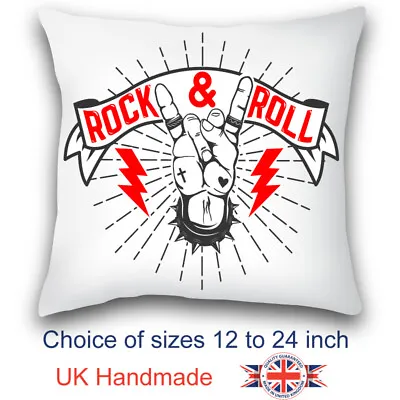 Music Art Rock N Roll Music Cushion Rock N Roll Music Art Design Cushion Pillow  • £25.99