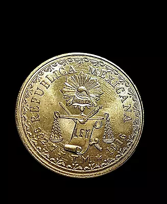 Hungary 5 Korona 1907 Brass - Gold Plated Coin • $0.01