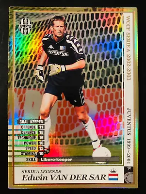 2002-03 Panini WCCF Serie A Legends Edwin Van Der Sar Juventus Refractor Card • $4.24