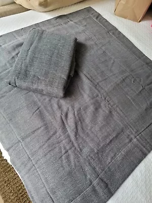 Restoration Hardware Heathered Herringbone Cotton Linen Euro Sham Gray New! • $45