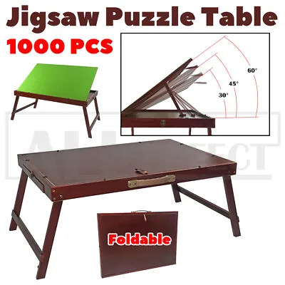 Jigsaw Puzzle Table Storage Folding Tilting Table Mat Board Organizer 1000 Pcs Z • $128.99