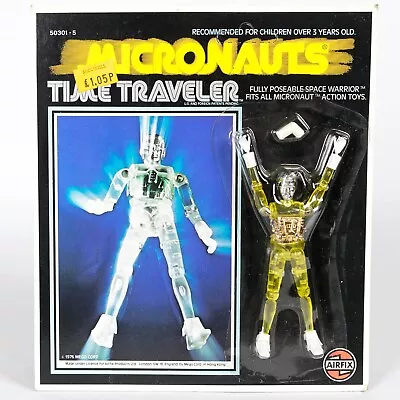 MOC Vintage 1976 Mego Airfix Microman Micronauts - Time Traveler Figure Yellow • £250