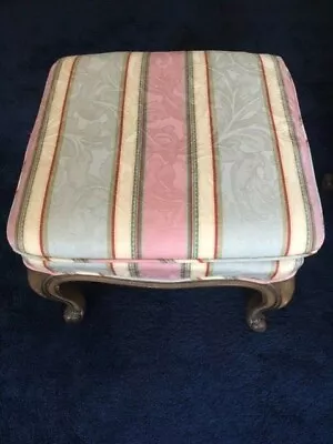 2 Vintage Floral Upholstered French Provincial Window Seat Vanity Bench Stool • $95