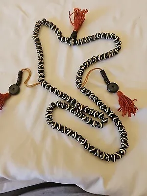  Tibetan Buddhist Mantra Om Yak Bone 108 Mala 10mm Prayer Beads Necklace • $18.95