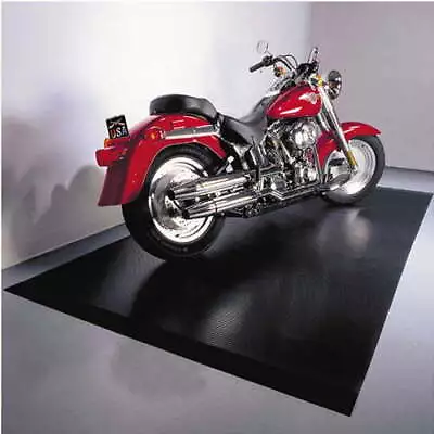 5'X10' Ribbed Motorcycle Mat Waterproof Great For Garage/Anywhere Midnight Black • $142.62