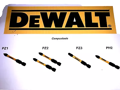 DeWALT Impact Driver Bits Pozi PZ1 PZ2 X2  PZ3 PH2 EXTREME Makita Bosch 5pc 50mm • £6.49