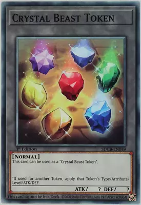 YuGiOh Crystal Beast Token SDCB-EN049 Common 1st Edition • £0.99