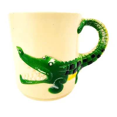 Vintage Kids Plastic Alligator Cup 3D Zoo Animal Retro Mug 1970s • $17.99