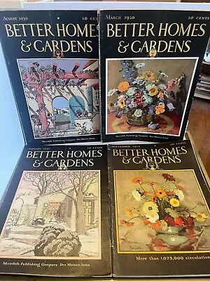 Vintage Lot Of 7 Better Homes And Gardens Magazines 1929 1930 • $34.99