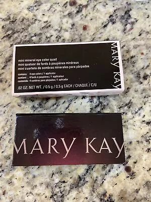 Mary Kay Mini Mineral Eye Color Quad Honey Spice Sienna Blue Metal Vintage Gold • $14.90