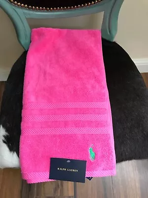 New Ralph Lauren Pink Hand  Or Gym Towel With Polo Horse Logo • £19.99