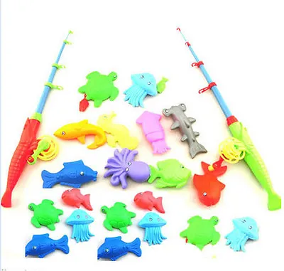 £5.57 • Buy Magnetic Fishing Game Toy Rod 10 Fish Hook Catch Kids Childern Bath Time Gift UK