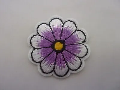 Flower Iron On Sew On Embroidered Motif Patch Badge Applique Choice Of Colour • £1.59