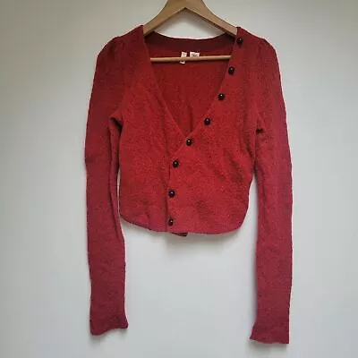 Anthro MOTH Red Birmingham Ballet Cropped Cardigan Size S • $18.99