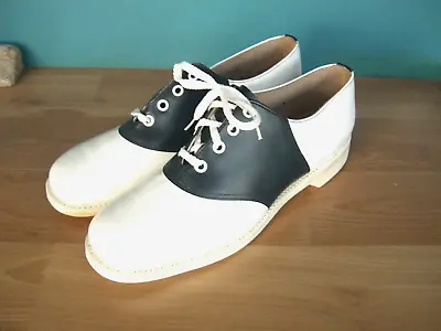 1970s Vintage Willits Navy/white Saddle Shoes Womens 9 C NOS • $95