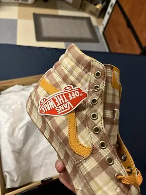 Vans Sk8 Hi Plaid Sneakers New Women's Size 8.5 Retro Prep And Rare • $44