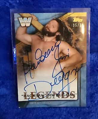 2017 WWE Legends Hacksaw Jim Duggan Heyyoooo Auto 35 Of 99 • $25