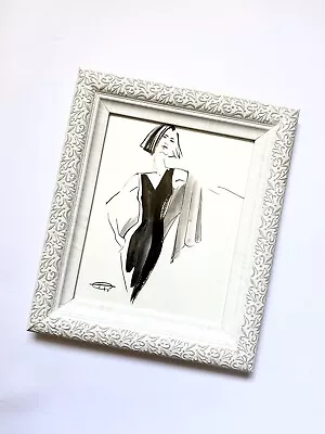 Original Painting Fashion Illustration Sketch Signed Framed • £59.03