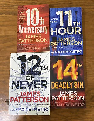 James Patterson Books X 4 Assorted Titles Bulk Bundle Paperback Books • $20.90