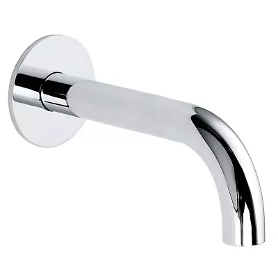 Chrome Round Wall Bath Spout Curved Tap Bathtub Filler Outlet Stainless Steel • $31.99