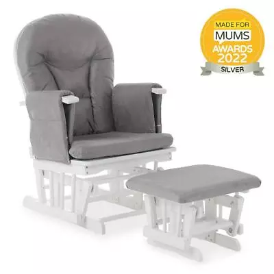 £225 • Buy Obaby Reclining Glider Chair & Stool (White With Grey) Nursing - RRP £250.00