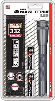 MagLite - SP2P09H Maglite Mini PRO LED 2-Cell AA Flashlight With Holster Gray • $33.75